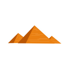 Egypt pyramids icon. Egypt pyramids isolated on white background. Vector stock.