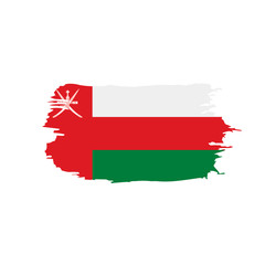 Oman flag, vector illustration
