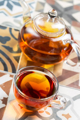 morning tea on the table