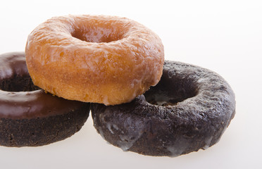 donuts. delicious and sweet donuts on background