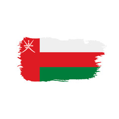 Oman flag, vector illustration