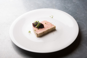 Meat pate on a plate