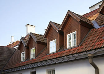 Fragment of building in Tallinn. Estonia