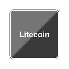 Litecoin Schrift - Reflektierender App Button