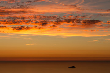 Abendrot mit Meer