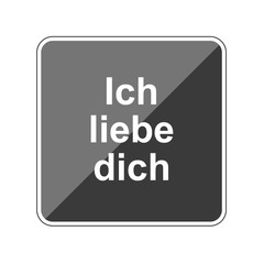 Ich liebe dich - Reflektierender App Button