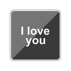 I love you - Reflektierender App Button
