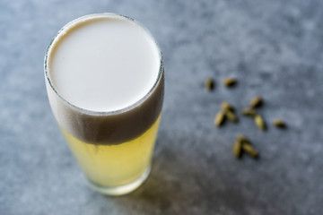 Cardamom Cocktail with Seeds, Cream and Ice.