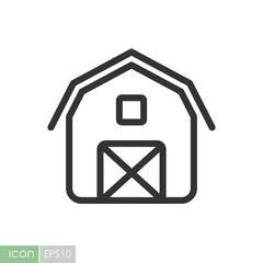 Farm barn vector icon