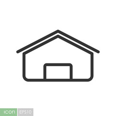 Farm barn vector icon