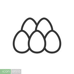 Chicken eggs vector icon