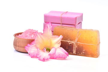 Salt and soap for beauty