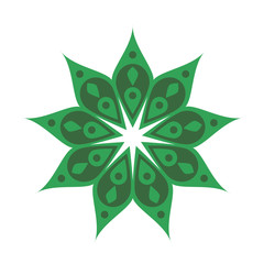 Vector green mandala