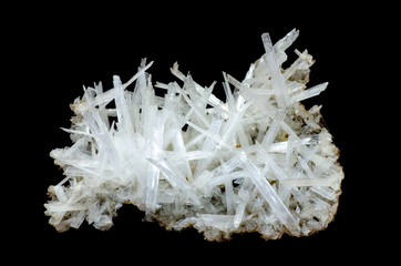 Quartz Crystal on black background