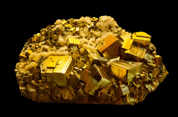 The mineral pyrite, or iron pyrite