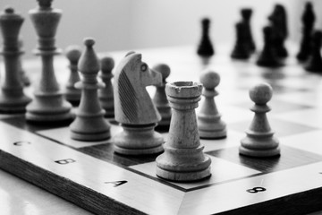black and white chessboard photo