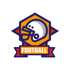 Football logo template, American football emblem, sport team insignia
