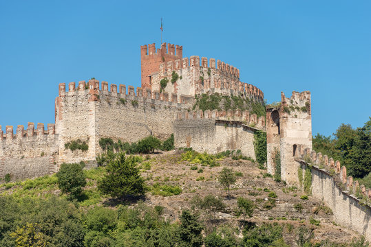 Medieval Castle (Scaligero) of Soave near Verona Italy