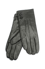 female leather gloves isolated on white