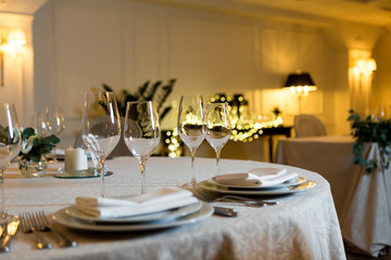table served in restaurant