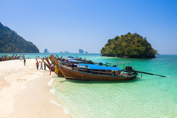 Fototapeta premium Tup Island beach between Phuket and Krabi in Thailand