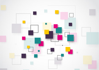 Abstract technology of squares concept. vector illustration background