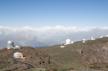 Astrofísico en el Roque de Los Muchachos en la Isla de La palma