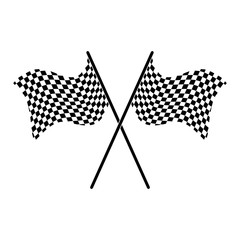 Obraz premium Racing flags isolated icon vector illustration graphic design