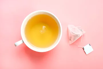 Cercles muraux Theé thé vert et sachet de thé