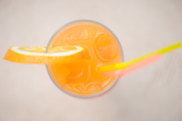 Cocktail next to swimming pool, summer vacation concept