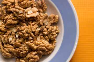 walnuts in plate