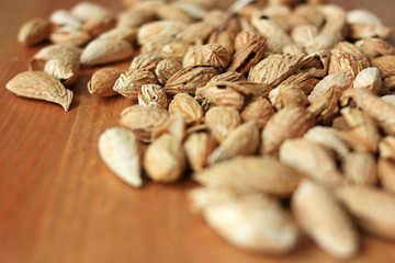 Fried inshell almonds