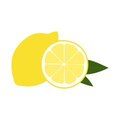 Vector illustration of lemon. 