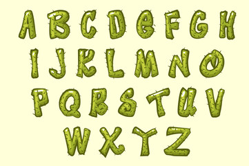 Cartoon cactus font