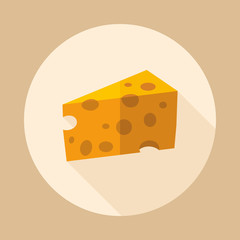 Piece of cheese vector icon
