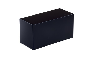 Fototapeta premium Black box, isolated on white background with clipping path