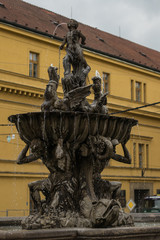 Fototapeta premium Old fountain in Czech city