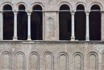 Fototapeta na wymiar Detail of a church in Ohrid