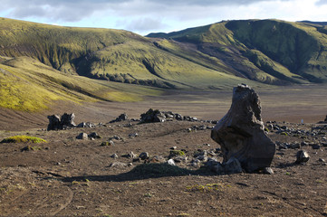 Icelandic view to mountains