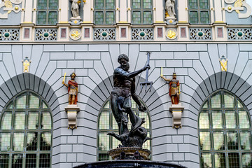 Old sculpture of Neptune Gdansk Poland © dizfoto1973