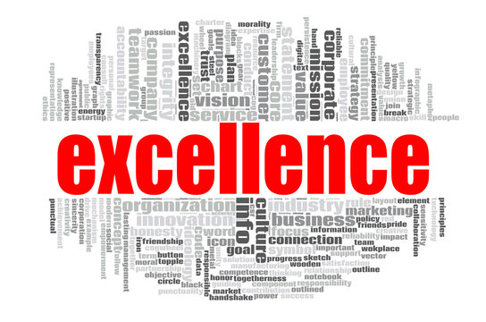 Excellence word cloud