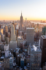 Fototapeta premium Dolny Manhattan Downtown panorama z brzegów rzeki Brooklyn Bridge Park, Nowy Jork, USA