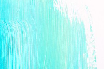 Abstract cyan hand painted background