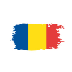 Romania flag, vector illustration