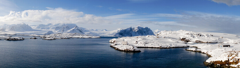 Snowy Vernadsky station in Antarctica. © Christopher
