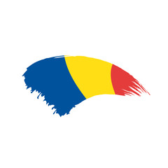 Romania flag, vector illustration