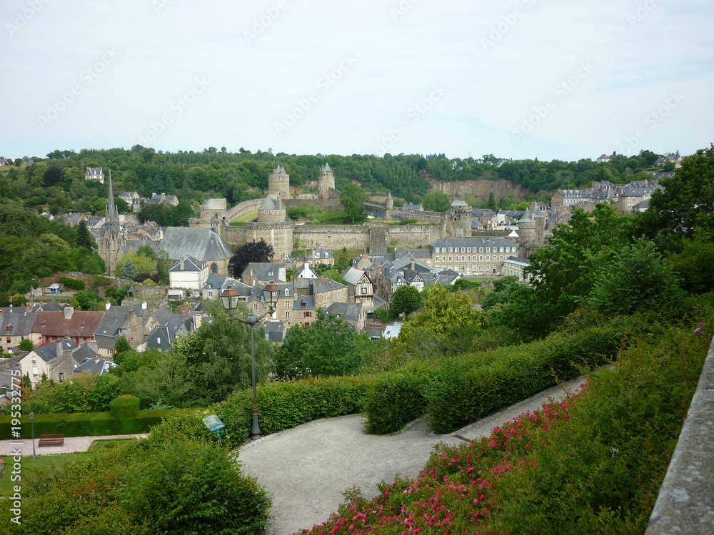 Poster château de fougères, bretagne, france