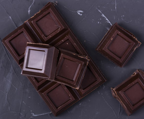 Broken chocolate bar