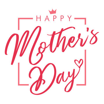 
Happy Mother`s Day elegant lettering greeting card. Calligraphy vector background for Mother's Day. Best mom ever poster