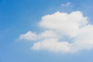 Clear cloud on the blue sky
